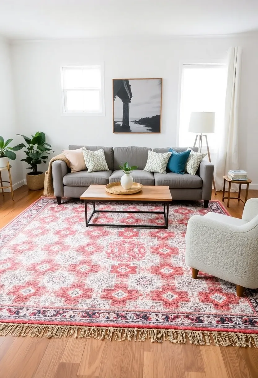 30+ Eclectic Living Room Ideas to Express Your Personality - 10. Layered Rugs