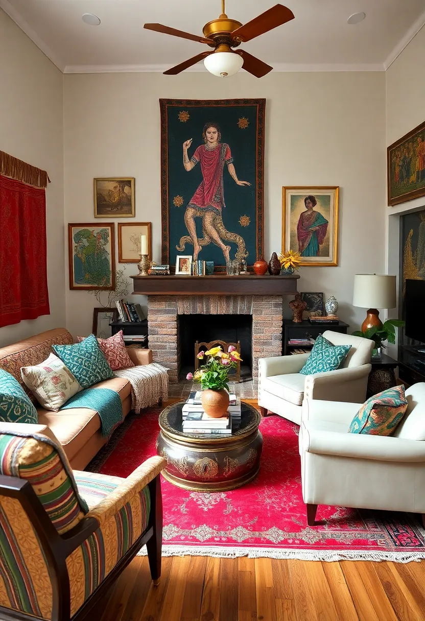 30+ Eclectic Living Room Ideas to Express Your Personality - 25. Cultural Influences