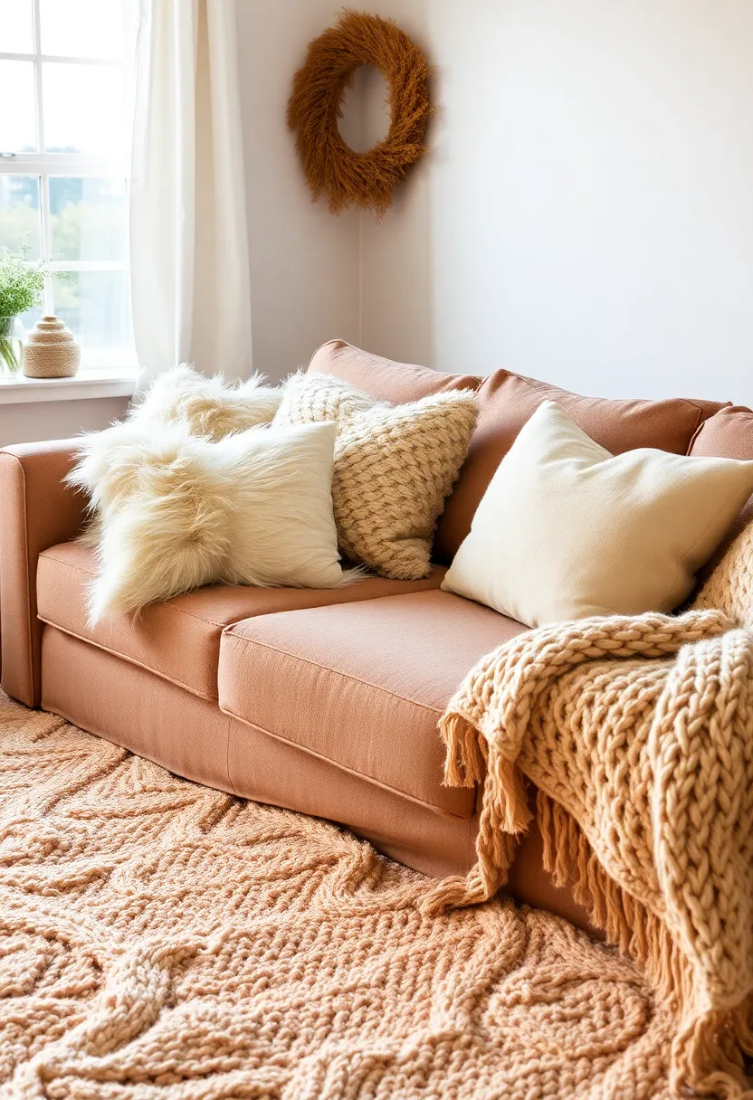 30+ Eclectic Living Room Ideas to Express Your Personality - 8. Cozy Textures