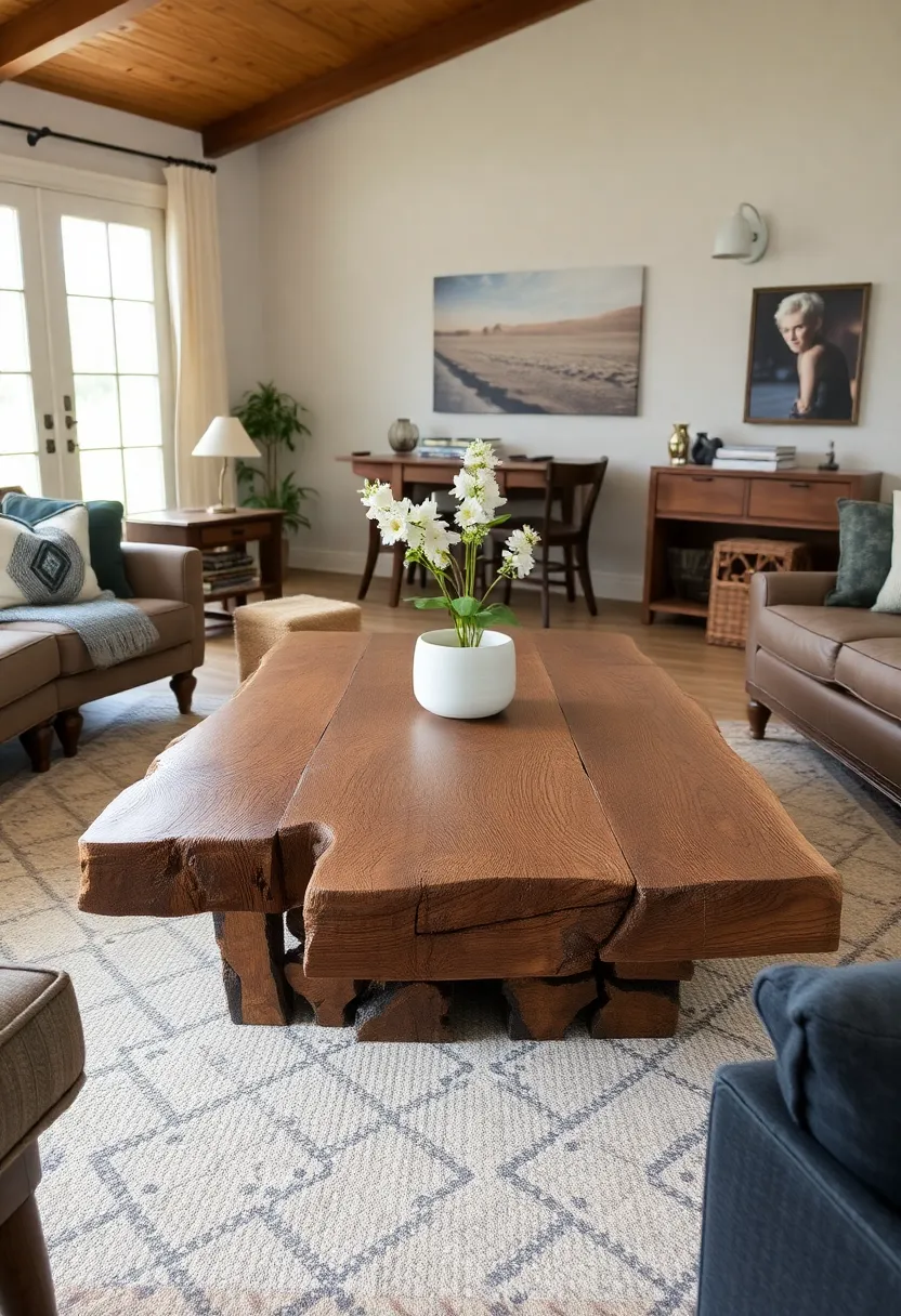 30+ Eclectic Living Room Ideas to Express Your Personality - 9. Unique Coffee Tables