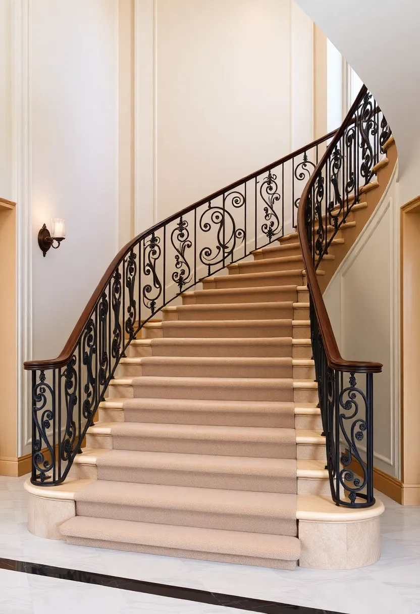 30+ Elegant Wall Trim Ideas to Elevate Your Living Space - 22. Decorative Railings