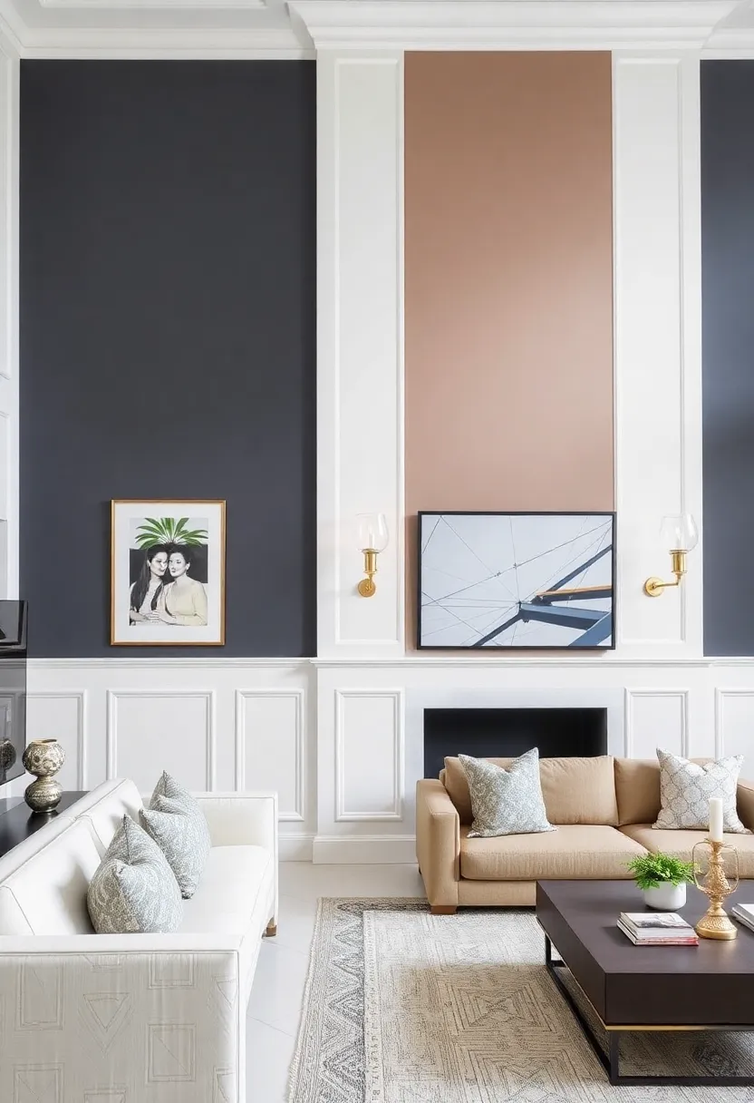 30+ Elegant Wall Trim Ideas to Elevate Your Living Space - 3. Modern Geometric Trim