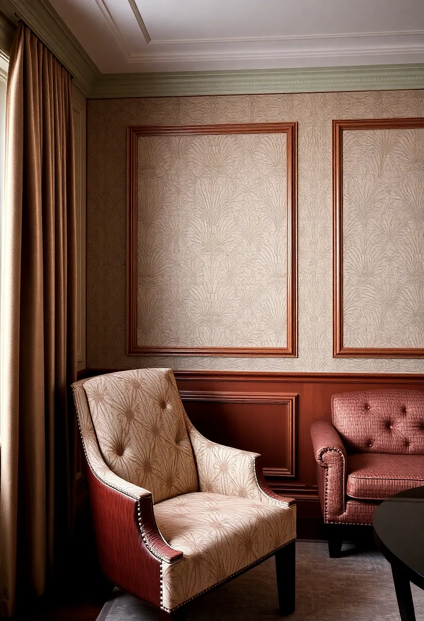 30+ Elegant Wall Trim Ideas to Elevate Your Living Space - 5. Art Deco Inspired Trim