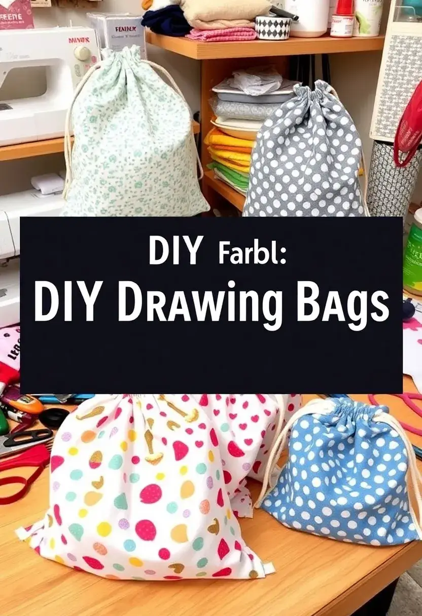 30+ Fabric Storage Ideas to Keep Your Home Organized and Chic - 3. DIY Fabric Drawstring Bags