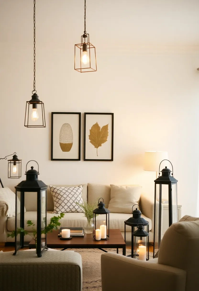 30+ Stunning Living Room Ceiling Lighting Ideas for Perfect Illumination 196 30+ Stunning Living Room Ceiling Lighting Ideas for Perfect Illumination - 30. Vintage Lanterns