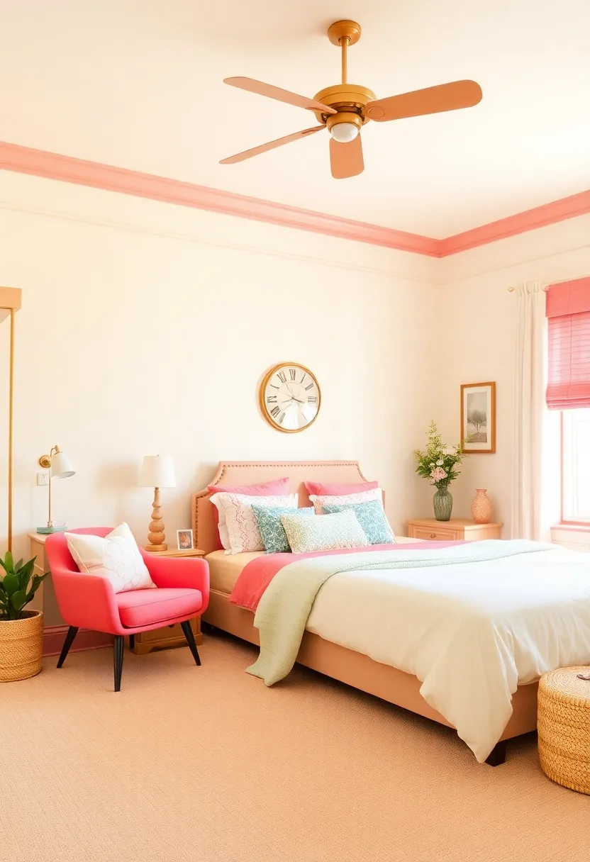 30+ Trim Color Ideas to Perfectly Complement Any Room - 24. Soft Coral for a Gentle Pop