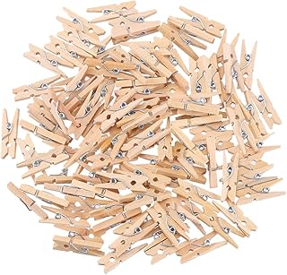 DECORA Sturdy 1 Inch Mini Wooden Craft Clothespins 100pcs