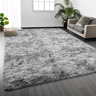 Large Shag Area Rugs 5 x 8, Tie-Dyed Plush Fuzzy Rugs for Living Room, U...