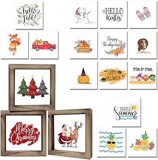 Spring Decor Farmhouse Summer Home Decor Signs 36 Interchangeable Saying...