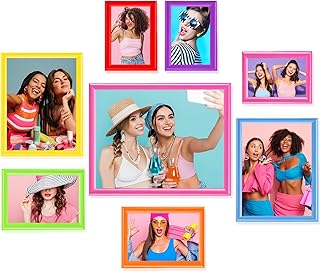 Suzile 8 Pcs Picture Frames, Solid Photo Frame Gallery Wall Frame Set Co...