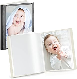 CRANBURY Small Photo Binder 4x6 (Black), 2-Pack 4 x 6 Photo Book, 24 Poc...