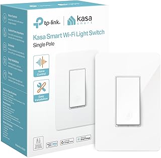 Kasa Smart Light Switch HS200, Single Pole, Needs Neutral Wire, 2.4GHz W...