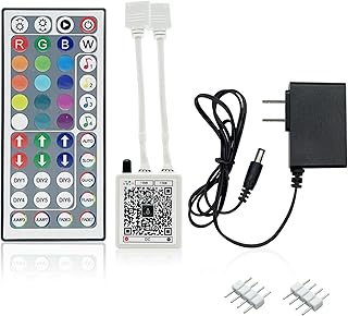 44 Key RGB LED Strip Lights IR Remote Control, Remote Receiver for RGB L...
