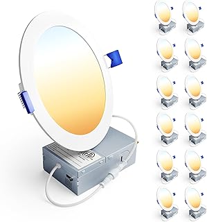 30+ Stunning Living Room Ceiling Lighting Ideas for Perfect Illumination 2 Ensenior 12 Pack 6 Inch LED Recessed Ceiling Light, Dimmable, 2700K-5000...