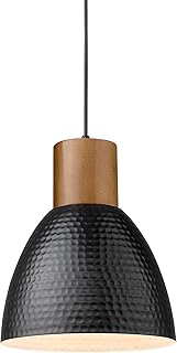 30+ Stunning Living Room Ceiling Lighting Ideas for Perfect Illumination 13 ELYONA Industrial Hammered Pendant Light, Solid Wood Hanging Lamp with 7...