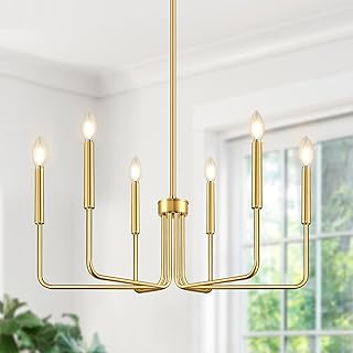 30+ Stunning Living Room Ceiling Lighting Ideas for Perfect Illumination 20 Brass Gold Chandelier, 6-Light Chandelier Light Fixture Farmhouse Chande...