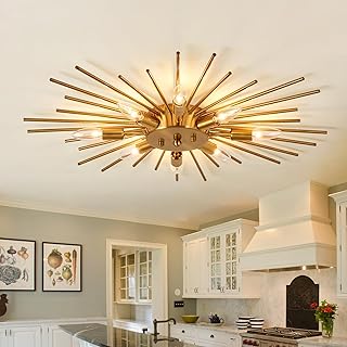 30+ Stunning Living Room Ceiling Lighting Ideas for Perfect Illumination 187 ZGLAOJT Semi Flush Mount 8 Light Ceiling Light Modern Metal Ceiling Ligh...
