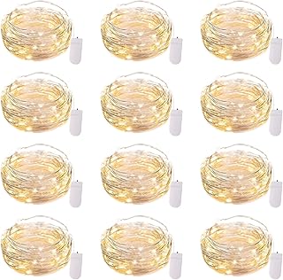 Brightown 12 Pack LED Fairy Lights Battery Operated String Lights - 7ft ...