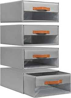 DIMJ Closet Organizers and Storage - Fabric Bins with Drawers for Closet...