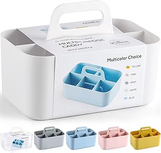 Multiuse Caddy Organizer with Handle - Stackable Plastic Tote Bin - Art ...