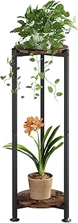 Plant Stand Indoor Corner Tall 2 Tier Metal Modern Flower Storage Plant ...