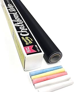 Extra Large Chalkboard Peel and Stick Paper 9 Feet roll (108 inches) + (...