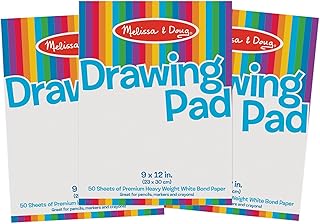 Melissa & Doug Drawing Paper, Sketch Pad, 3-Pack Bundle for Coloring, Wr...