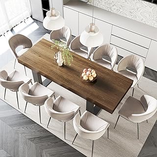 STHOUYN Farmhouse Rustic Extendable Dining Room Table for 8 10, 70.9