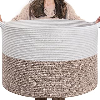 INDRESSME XXXLarge Cotton Rope Basket 21.7