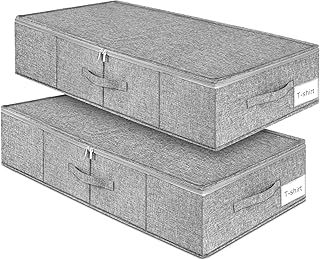 Under Bed Storage, 2 Pack Underbed Storage Container Bags With Lid, Fold...