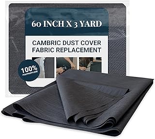 House2Home 60 Inch x 3 Yard Upholstery Black Cambric Dust Cover Fabric R...