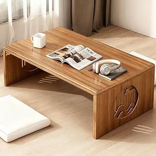 Japanese Folding Coffee Table, Low Coffee Table for Sitting on The Floor...