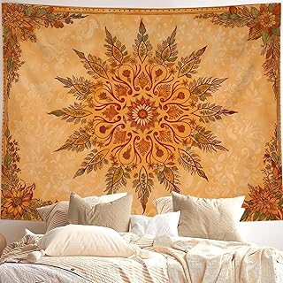 Accnicc Boho Mandala Floral Tapestry Vintage Bohemian Indian Tapestries ...