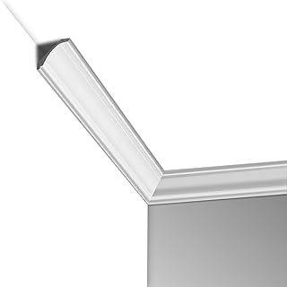 Art3d 10-Pack 47Ft White Ceiling Crown Molding Trim, High Impact Polysty...