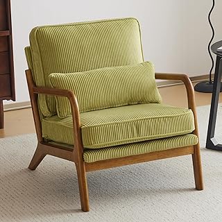 VINGLI Upgraded Premium Corduroy Accent Chair,Upholstered Arm Chair,Soli...