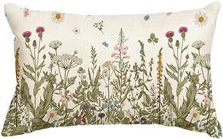 AVOIN colorlife Wildflowers Fall Throw Pillow Cover, 12 x 20 Inch Flower...