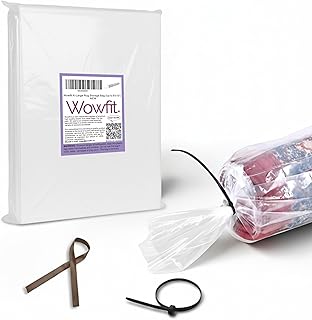 Wowfit X-Large Plastic Rug Storage Bag with Zip Tie, Heavy Duty Fits Rug...