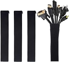 JOTO 4 Pack Cable Management Sleeve, 19-20 Inches Cord Organizer System ...