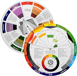 JimKing Creative Color Wheel, Paint Mixing Learning Guide, Art Class Tea...