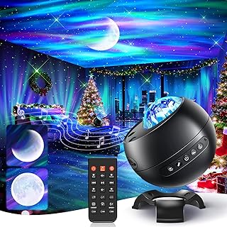 Galaxy Projector for Bedroom, 21Colors Northern Lights,15White Noise&Blu...