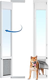 Large Dog Door for Sliding Glass Door,Openable Pet Door for Sliding Glas...