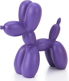 Purple Balloon Dog Statue Decor, 4 inch Small Knick Knacks Balloon Dog A...