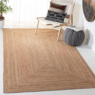 FRELISH DECOR Handwoven Jute Area Rug - 3x5 Feet Natural Yarn - Rustic V...