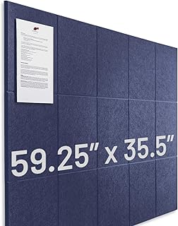 Large Cork Board Alternative | 15 Pack | Sizing Up to 59”x36”, Felt Wall...
