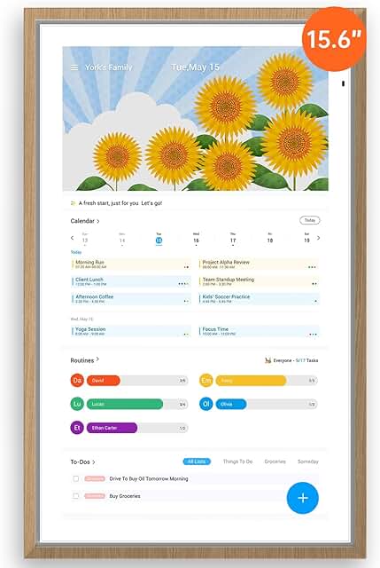 ApoloSign 15.6-inch Digital Calendar: Dual Mode Calendar with Google Pla...