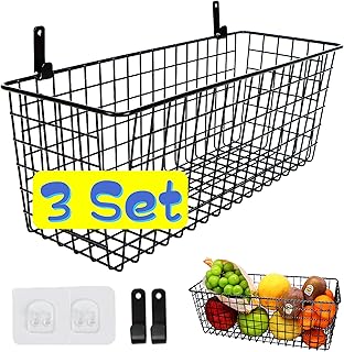 Joben Oligey 3 Set [Extra Large] Hanging Wall Baskets ,Wire Basket For S...