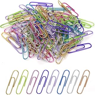 Paper Clips, 240pcs Medium Size Colored, PaperClips Assorted Colors, Pap...