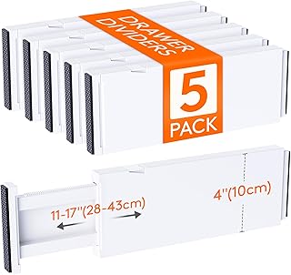Lifewit 5 Pack Drawer Dividers 4