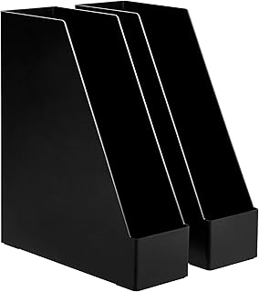 Amazon Basics Plastic Desk Organizer - Vertical Magazine and File Holder...