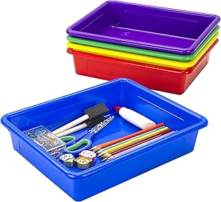 Storex Letter Size Flat Storage Tray – Organizer Bin for Classroom, Offi...